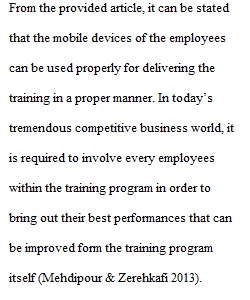 Mobile Devices to Deliver Training